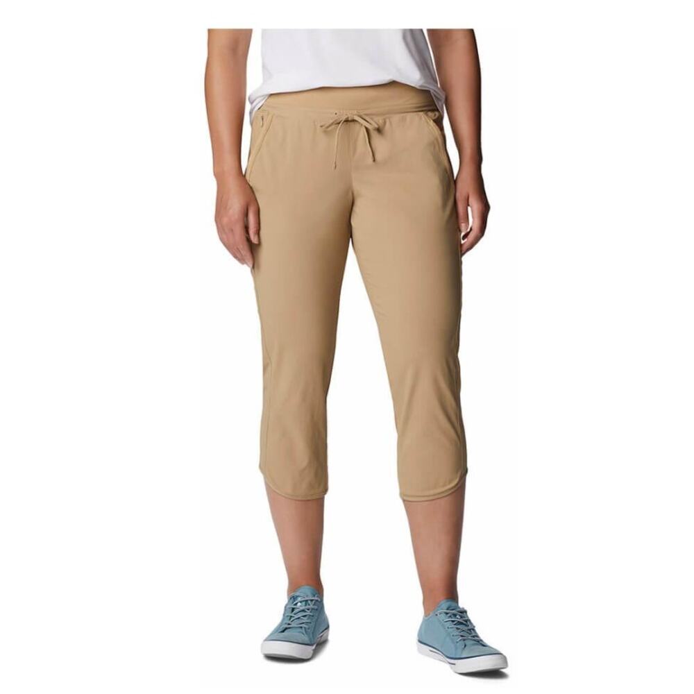 Columbia Leslie Falls Capri Omni-shade Pants | Womens Plus 3X, Khaki Tan NWT - Picture 1 of 6